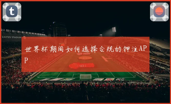 世界杯期间如何选择合规的押注APP